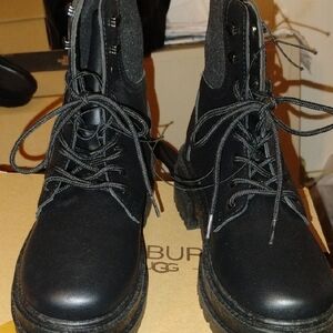 Women's Combat black boots Chunky Size By Charlotte Russe.